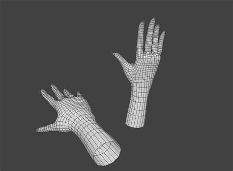 3D model Basic Female Hand - Great Retopology VR / AR / low-poly | CGTrader