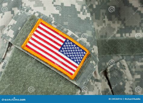 Army Uniform: American Flag On Army Uniform