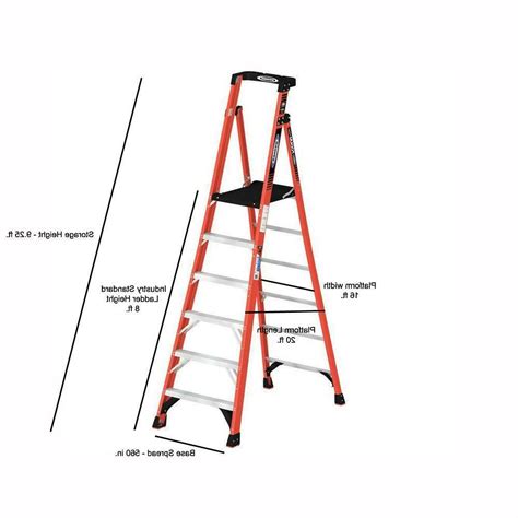 Werner Reach Fiberglass Podium 12 ft Ladder Foldable