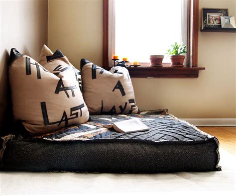 Custom Organic Buckwheat Oversized Floor Cushion - Eclectic - Living ...