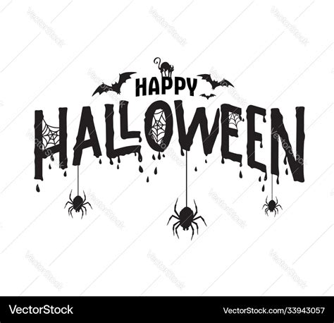 Happy halloween typography spooky text Royalty Free Vector