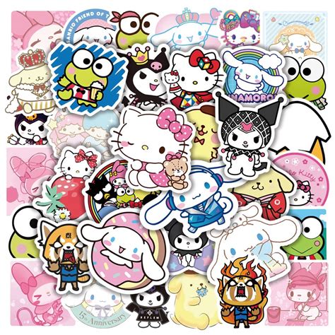 Buy 100pcs Kawaii Sanrio Stickers | Hello Kitty Stickers and Friends ...