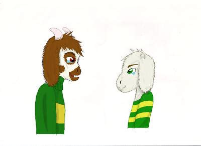 Chara and Asriel Dreemurr by CrazyJanaCat on DeviantArt