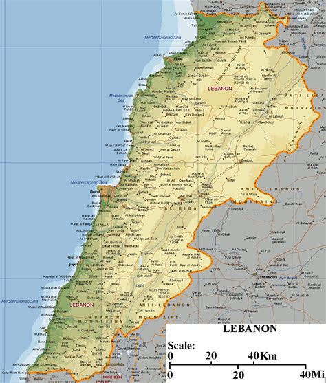 Lebanon Map