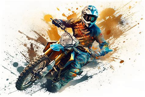 Dirt Bike Action Series 3 Digital Art by Artella Studio - Fine Art America