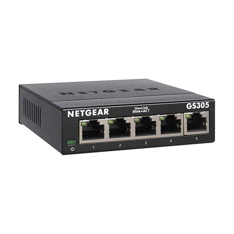 Network Switch 5 Port Gigabit Ethernet Switch Unmanaged Desktop Ethernet Splitter 10/100/1000M ...