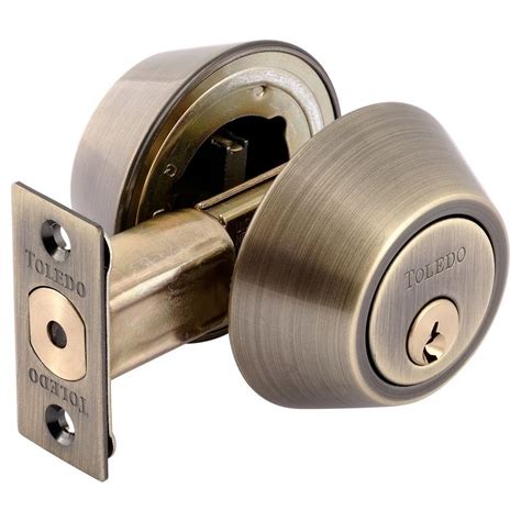 Toledo Fine Locks Double Cylinder Deadbolt Door Lock Security Antique ...