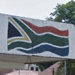 South African flag in Johannesburg, South Africa (Google Maps)