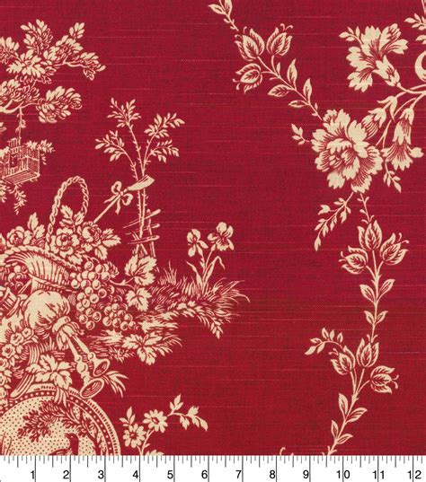 Waverly Upholstery Fabric-Country House Toile Red | JOANN