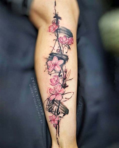 50+ Pretty Cherry Blossom Tattoos with Meaning and Ideas - Body Art Guru