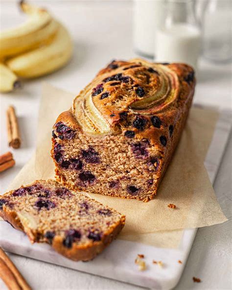 Vegan Banana Blueberry bread - Rainbow Nourishments