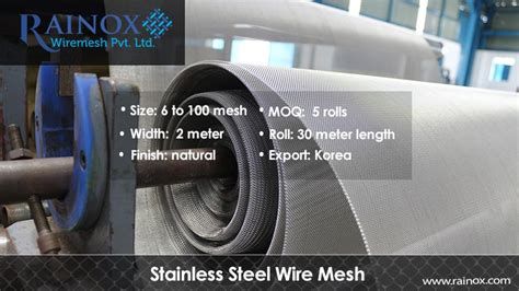 Stainless steel wire mesh, SS woven wire cloth manufacturer India