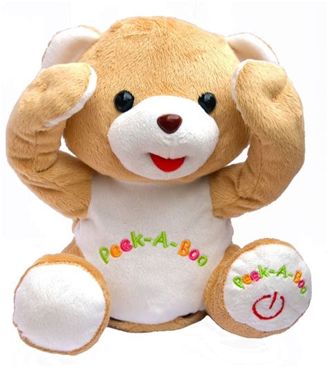 Cute Peek-a-boo Teddy Bear Animated Stuffed Animal By Bo Toys - Walmart.com