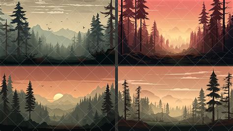 BACKGROUND - Vector Forest 1 in 2D Assets - UE Marketplace