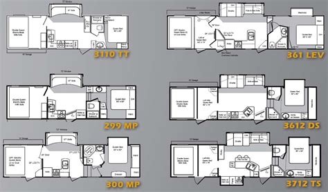 Keystone Raptor fifth wheel toy hauler floorplans - large picture