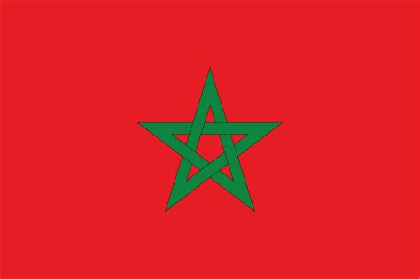 Printable Moroccan Flag