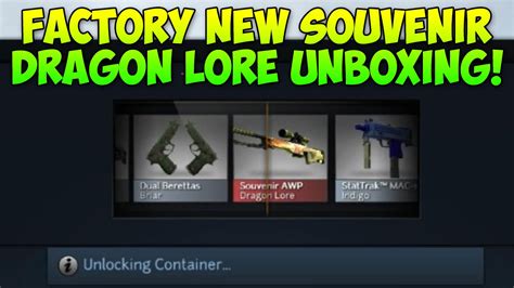 Souvenir AWP Dragon Lore Factory New Unboxing! (CS GO Skins) - YouTube