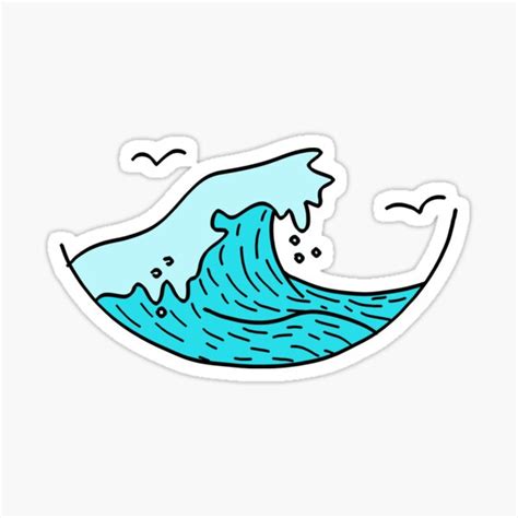 "Bright Blue Ocean Wave" Sticker for Sale by msokar | Redbubble