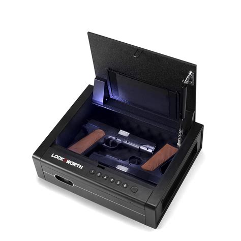 Locksworth Gun Safe, Biometric Gun Safes for 2 Pistols, Quick-Access Pistol Safe Firearm Safety ...