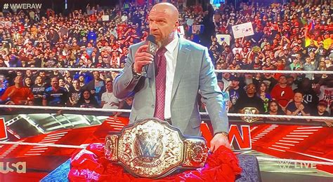 Triple H Reveals New WWE World Heavyweight Championship Belt On Raw