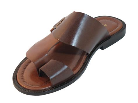 Men's Davinci Italian Leather Push Toe Sandals 1099 Available in Black and Brown