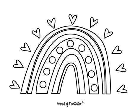 50 Best Rainbow Coloring Pages To Brighten Your Day - World of Printables