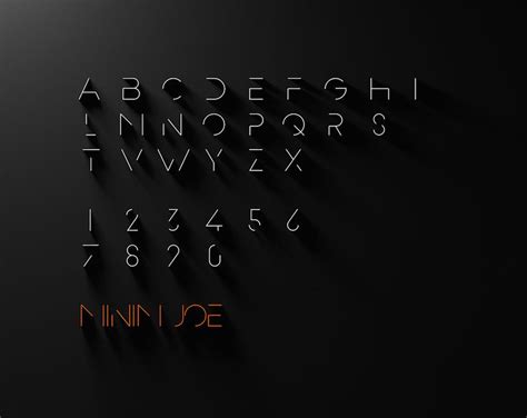 the font and numbers are arranged in an abstract pattern on a black background with shadows