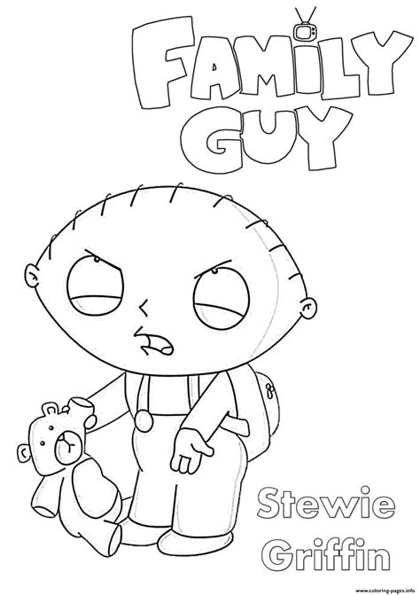 Family Guy Stewie Coloring page Printable