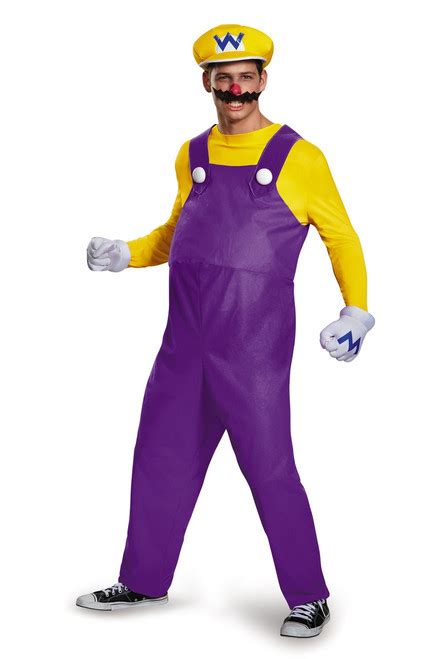 Wario Deluxe Mens Costume | Super Mario Bros