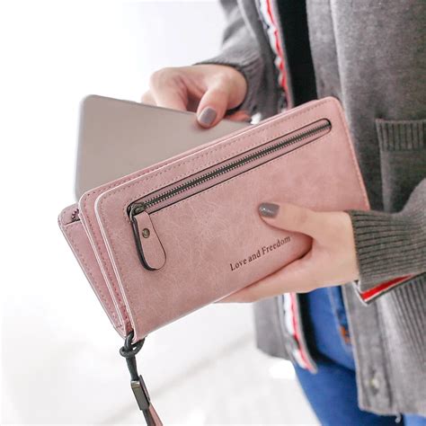 Brand Wallet Women Fashion PU Leather Long Wallet Ladies Purses High Quality Women Wallet Phone ...