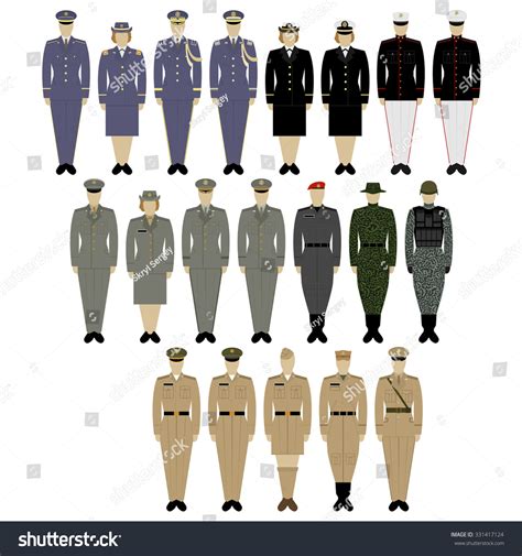 Insignia Military Uniforms Us Army Illustration Stock Vector (Royalty Free) 331417124 | Shutterstock