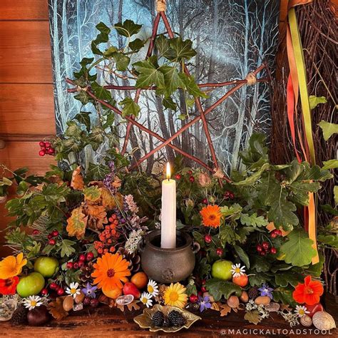 Mabon altar is finally complete. All grown at home... - Magickal Toadstool