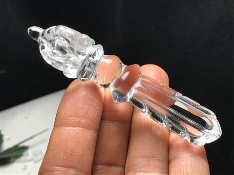 Clear Natural Quartz Crystal Amulet dorje sword Reiki Healing | Etsy