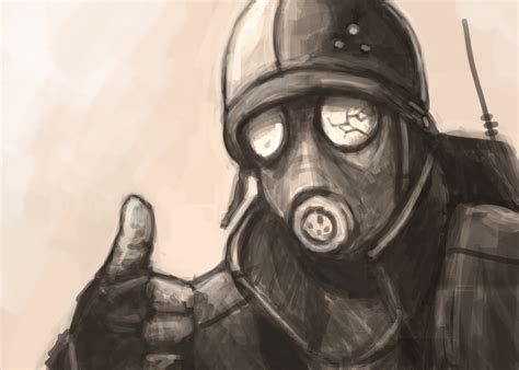 Gas Mask Soldier Drawing at GetDrawings | Free download