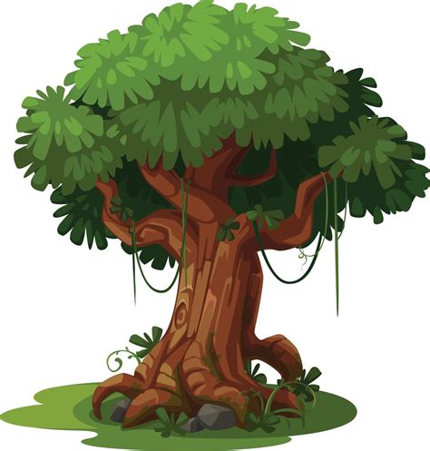 Beautiful Tree Jungle Theme Vector Illustrator 2685069 Vector Art at Vecteezy