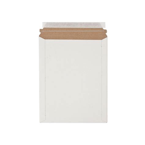 Plain White 9 in. x 11.5 in. White Paperboard Stay Flat Mailers with ...