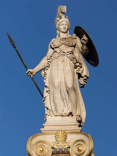 Ancient Greek Goddess Athena Statue