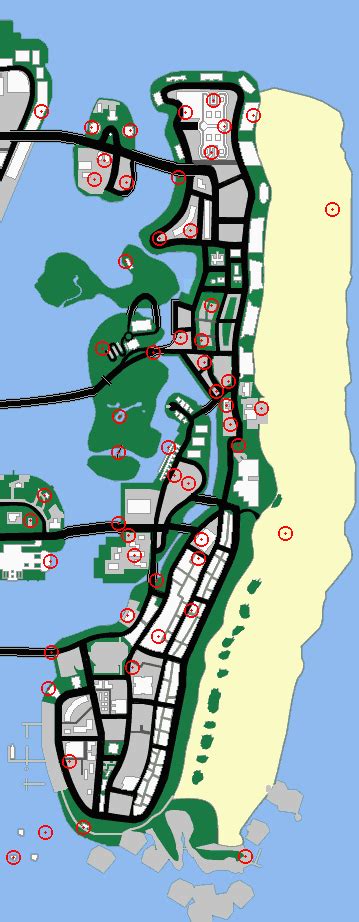 Gta Vice City Map Of Hidden Packages