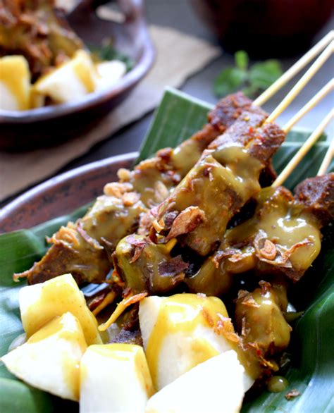 Sate Padang: Padang-Style Beef Tongue Satay - Cook Me Indonesian