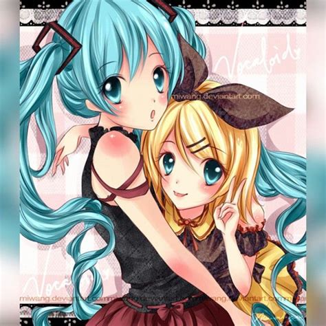 Miku x Rin 💞 💙 💛 💙 💛 #vocaloid #hatsunemiku #Hatsune #miku #mikuhatsune #kagaminerin #kagamine # ...