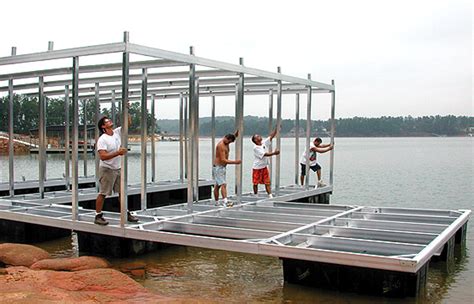 Boat Dock Construction | Flotation Systems Aluminum Boat Docks