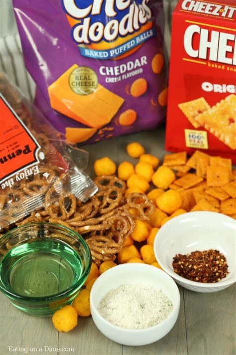 Easy Spicy Cheez-It Snack Mix Recipe - Eating on a Dime