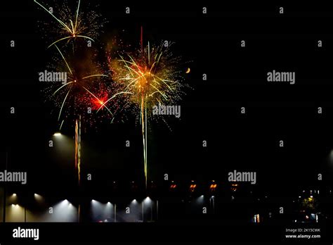 Bonfire Night Fireworks in Mansfield Stock Photo - Alamy