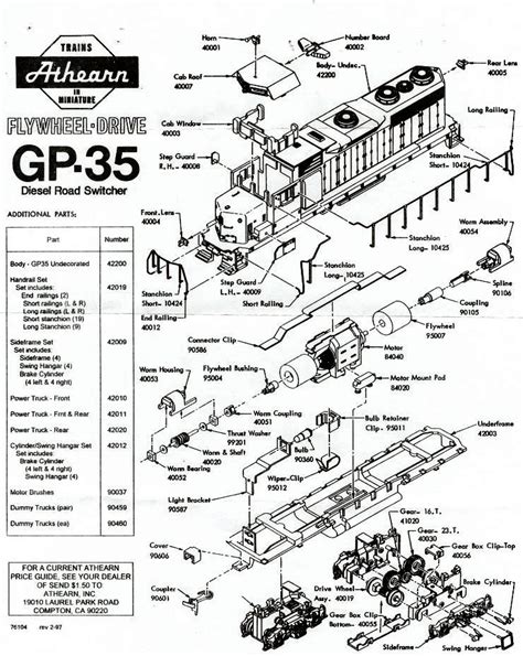 athearn sd40-2 parts diagram - AhranCormack