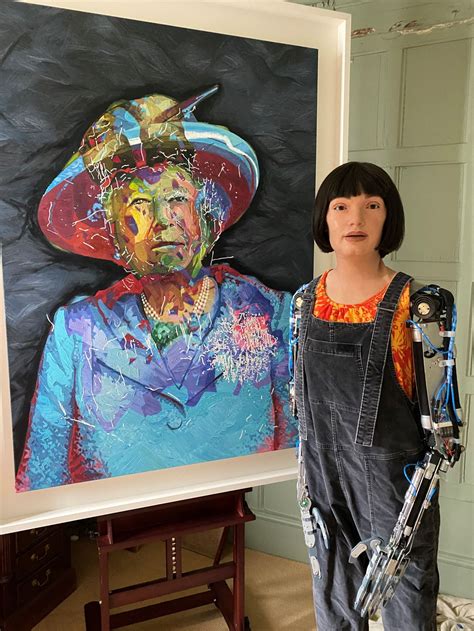 Ai-Da creates the first portrait of the Queen painted by a humanoid robot | Creative Boom