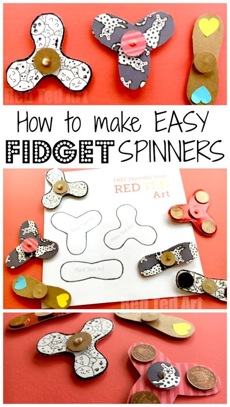 Easy Tri Fidget Spinner DIY - Red Ted Art's Blog