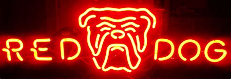 Red Dog Beer Neon Bar Sign, made for Plank Road Brewery, circa 1995 ...