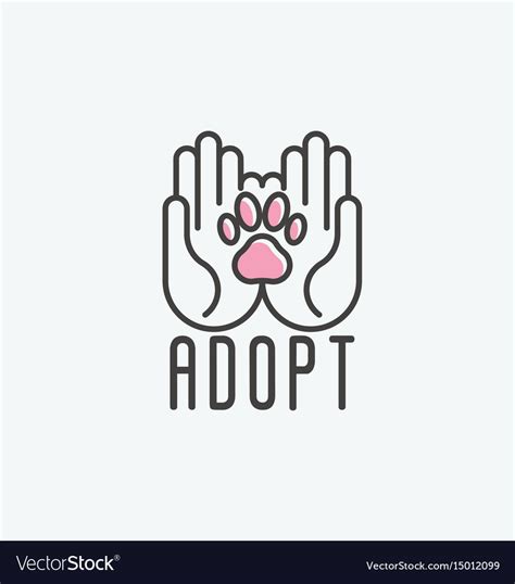 Thin line of adopt pet banner Royalty Free Vector Image