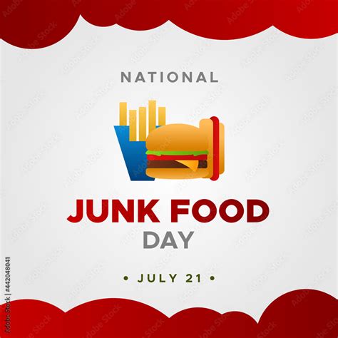 National Junk Food Day Background Design Stock Vector | Adobe Stock