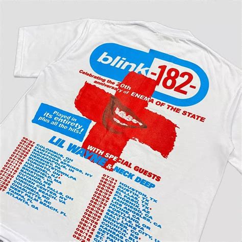 Rare Blink 182 Enema of the state 20th anniv tour fan made t | Grailed